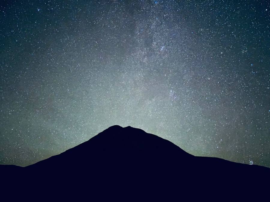 羅臼岳と星空 1