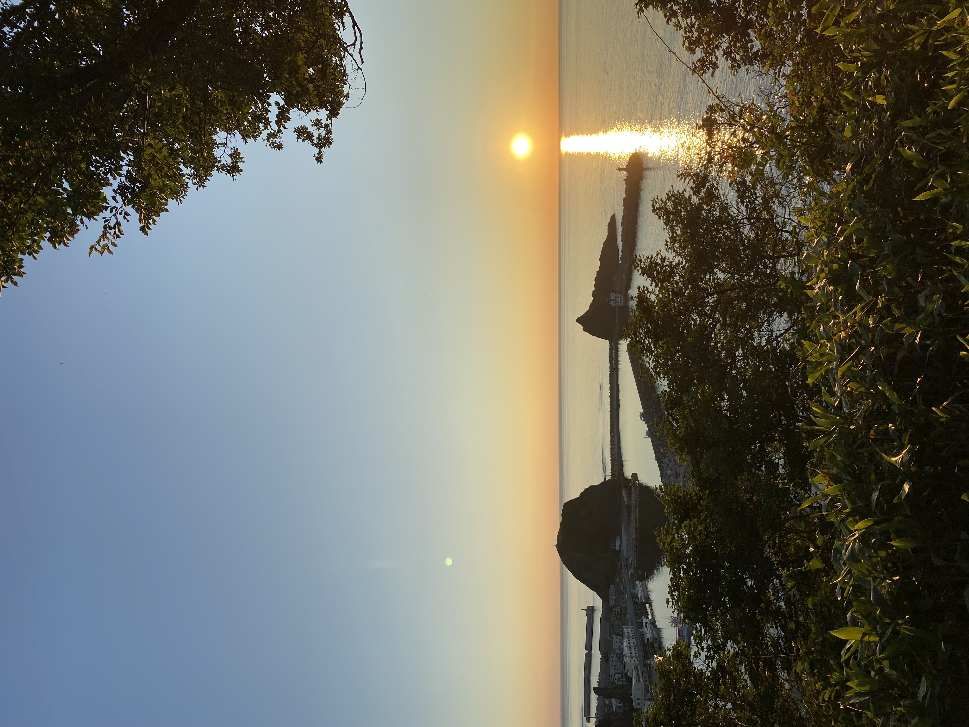 夕陽台からの夕日 1